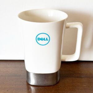 Dell Promotional Ceramic Mug With Stainless Steel Weighted Skid Resistant Base